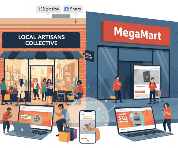 Small business outperforming larger competitor online